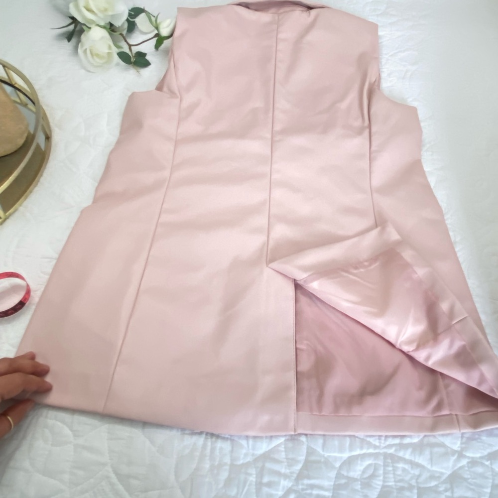 STEVE MADE WOMEN’S FAUX LEATHER VEST AND SHORT PANTS SIZE M COLOR SEPIA ROSE - Picture 15 of 16
